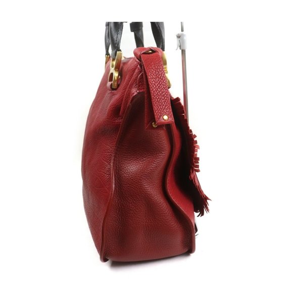 authentic Chloe Shoulder Bag Reds Leather - Picture 4 of 14